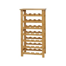 Bar Visor - Bamboo Wine Rack, 7-Tiers Free Standing Display Shelf - 92cm