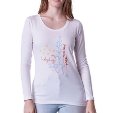 Hedgehog - Ladies-Wildflower Ls Tee - White