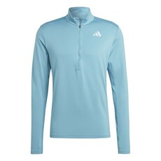 adidas Men's Own the Run 1/2 Zip Long-Sleeve Top - Preblu