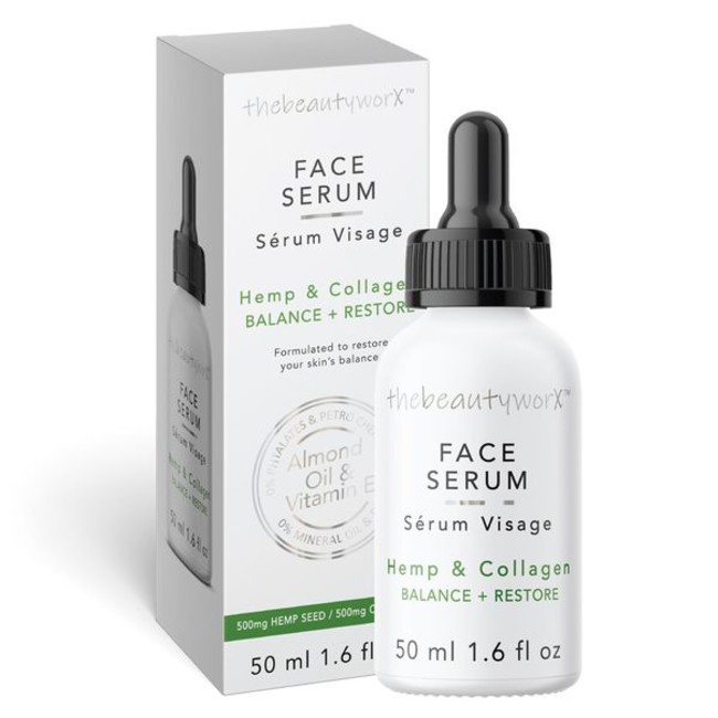 Compare Prices The Beauty Worx 50ml Hemp Collagen Face Serum