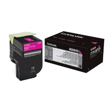 Genuine Lexmark 800H3 Magenta High Yield Toner Cartridge (80C0H30)