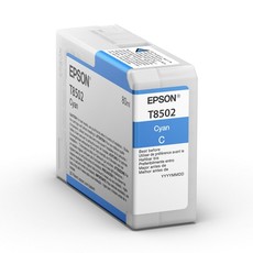 Genuine Epson T8502 UltraChrome Cyan 80ml Ink Cartridge (C13T850200)