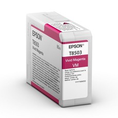 Genuine Epson T8503 UltraChrome Vivid Magenta 80ml Ink Cartridge (C13T850300)