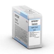 Genuine Epson T8505 UltraChrome Light Cyan 80ml Ink Cartridge (C13T850500)