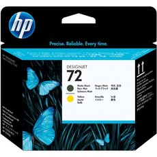 Genuine HP 72 Matte Black and Yellow Printhead (C9384A)