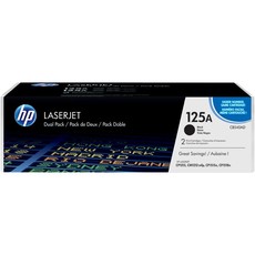 Genuine HP 125A Black Dual Pack LaserJet Toner Cartridges (CB540AD)