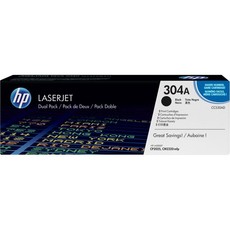 Genuine HP 304A Black LaserJet Toner Cartridge Dual Pack (CC530AD)