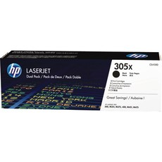 Genuine HP 305X Dual Pack High Yield Black LaserJet Toner Cartridges (CE410XD)