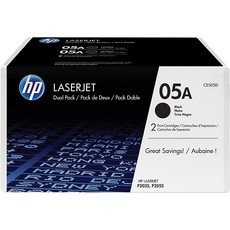 Genuine HP 05A Dual Pack Black LaserJet Toner Cartridges (CE505D)