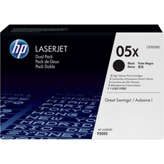 Genuine HP 05X Dual Pack High Yield Black LaserJet Toner Cartridge (CE505XD)