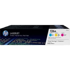 Genuine HP 126A Cyan/Magenta/Yellow Tri-pack LaserJet Toner Cartridges (CF341A)