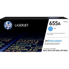 Genuine HP 655A Cyan LaserJet Toner Cartridge (CF451A)