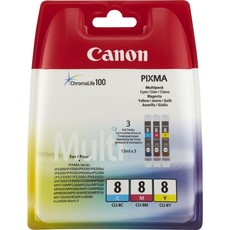 Genuine Canon CLI-8 C/M/Y Colour Ink Cartridge MultiPack