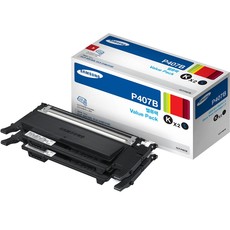 Genuine Samsung CLT-P407B Dual Pack Black Toner Cartridge