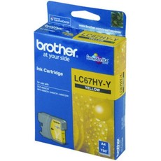 Genuine Brother LC67HY-Y High Yield Yellow Ink Cartridge