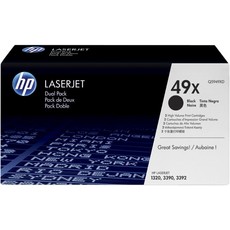 Genuine HP 49X Dual Pack High Yield Black LaserJet Toner Cartridge (Q5949XD)