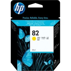 Genuine HP 82 28-ml Yellow Ink Cartridge (CH568A)