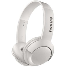 Philips SHB3075 BASS+ Wireless On-Ear Headphone with Mic - White