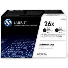 HP 26X Dual Pack High Yield Black LaserJet Toner Cartridge (CF226XD)