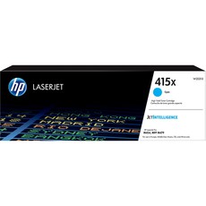 Genuine HP 415X High Yield Cyan LaserJet Toner Cartridge (W2031X)