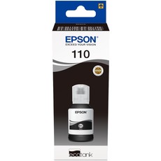 Genuine Epson EcoTank 110 120ml Pigment Black Ink Bottle (C13T03P14A)