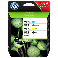 Genuine HP 912XL High Yield C/M/Y/K Ink Cartridge Multipack (3YP34AE)