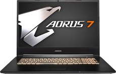 Aorus 7 NA Gaming Notebook PC - Core i7-9750H / 17.3" FHD 144Hz / 8GB RAM / 256GB SSD + 1TB HDD / Nvidia GTX 1650 4GB / DOS (Aorus-7-NA-I7-8-256-1TB-DOS)