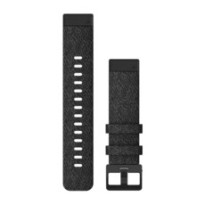 Garmin QuickFit 20mm Heathered Black Nylon with Black Hardware