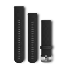 Garmin Quick Release Band Black silicone silver buckle (20mm)