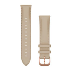 Garmin Quick Release Band Light Sand italian leather rose gold buckle