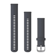 Garmin Quick Release Band Granite blue silicone silver buckle (20mm)