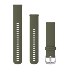 Garmin Quick Release Band Moss green silicone silver buckle (20mm)