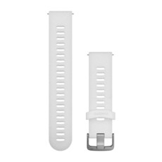 Garmin Quick Release Band White silicone silver buckle (20mm)