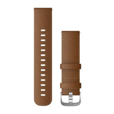 Garmin 22 mm Quick Release Band Brown-Leather Silver Buckle