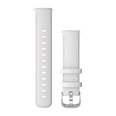 Garmin Quick Release Band White Leather Silver Buckle (18mm)