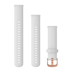 Garmin Quick Release Band White Silicone Rose Gold Buckle (18mm)