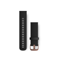 Garmin Quick Release Band Black silicone rose gold buckle (20mm)