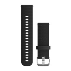 Garmin Quick Release Band Black silicone silver buckle (20mm)