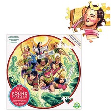 eeBoo Round Family Puzzle - Goddess & Warriors (500 Piece)