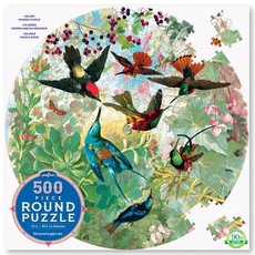 eeBoo Round Family Puzzle - Hummingbirds (500 Piece)