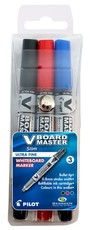 Pilot V Board Master S Ultra Fine Whiteboard Markers - Wallet of 3