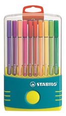 Stabilo Pen 68 1.0mm Fibre Tip Pens ColorParade (Turquoise Plastic Box of 20)