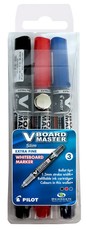 Pilot V Board Master S Extra Fine Whiteboard Markers - Wallet of 3