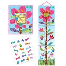 eeBoo Hot Pink Flower Growth Chart