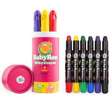 Jarmelo Baby Roo Silky Washable Crayons: 6 Colours