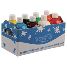 Toy Color Superwashable Tempera Paint Bulk Pack: 8 x 500ml Colours