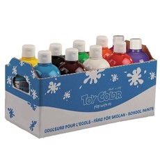 Toy Color Superwashable Tempera Paint Bulk Pack: 10 x 250ml Colours