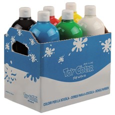 Toy Color Superwashable Tempera Paint Bulk Pack: 6 x 1000ml Colours