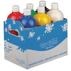 Toy Color Superwashable Finger Paint Bulk Pack: 6 x 1000ml Colours