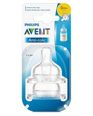 Avent - Airflex Newborn - One Hole Teat - 0m+ - 2 Units